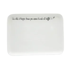Piatto Rettangolare 30x22 cm Frase "Gli Onesti" Rituali domestici