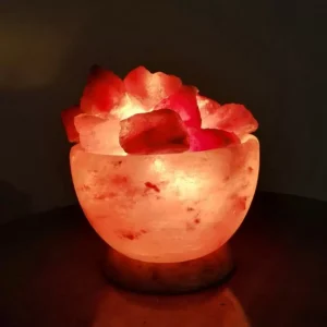 Lampada di sale dell' Himalaya Braciere con pezzotti 4kg